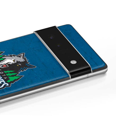 NBA Minnesota Timberwolves Distressed Google Pixel 6 Pro Skin